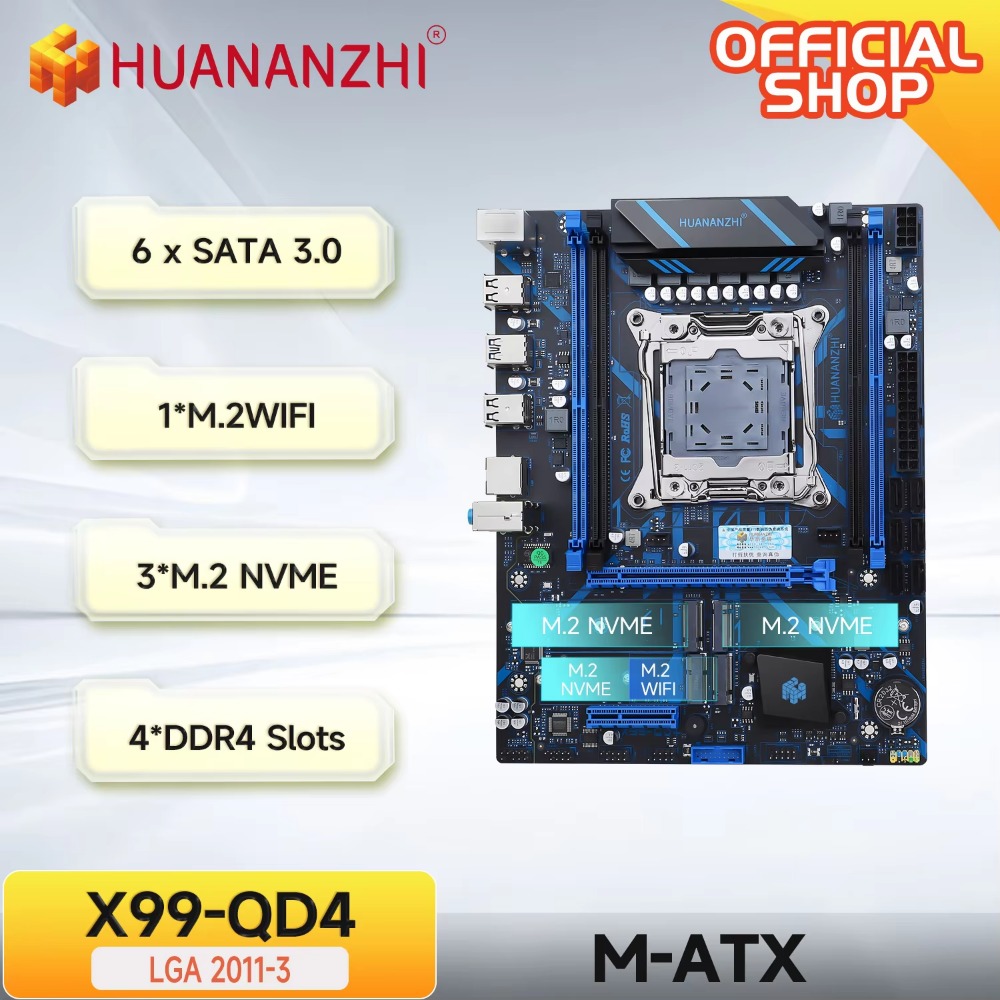 HUANANZHI X99 QD4 LGA 2011-3 X - E5 2696 V3 评论和价格